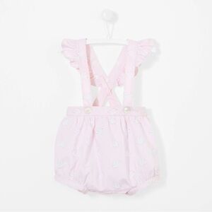 Jacadi Girls' Bird-Print Shorts with Suspenders